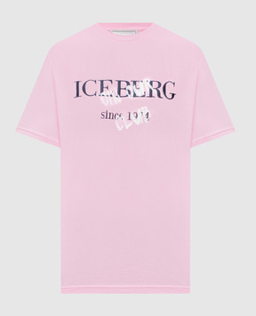Iceberg Рожева футболка з вишивкою логотипа F0106325