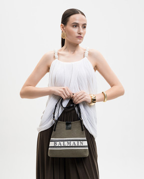 Balmain Сумка Release Bucket цвета хаки GN0CA032TJBR