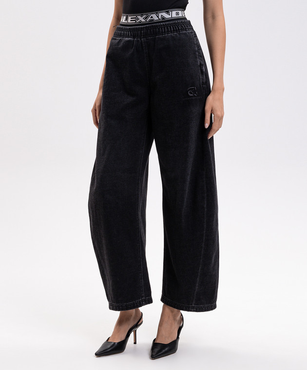 Alexander Wang Черные джинсы с эффектом наложения слоев UDC4264302 изображение 3