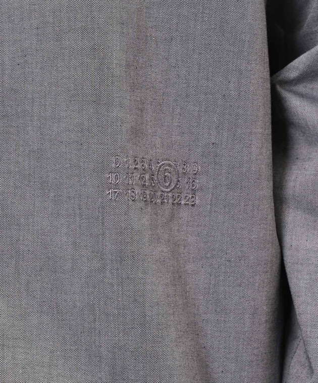 Maison Margiela MM6 Сіра сорочка з вишивкою логотипа SH0DT0049M36015 зображення 5