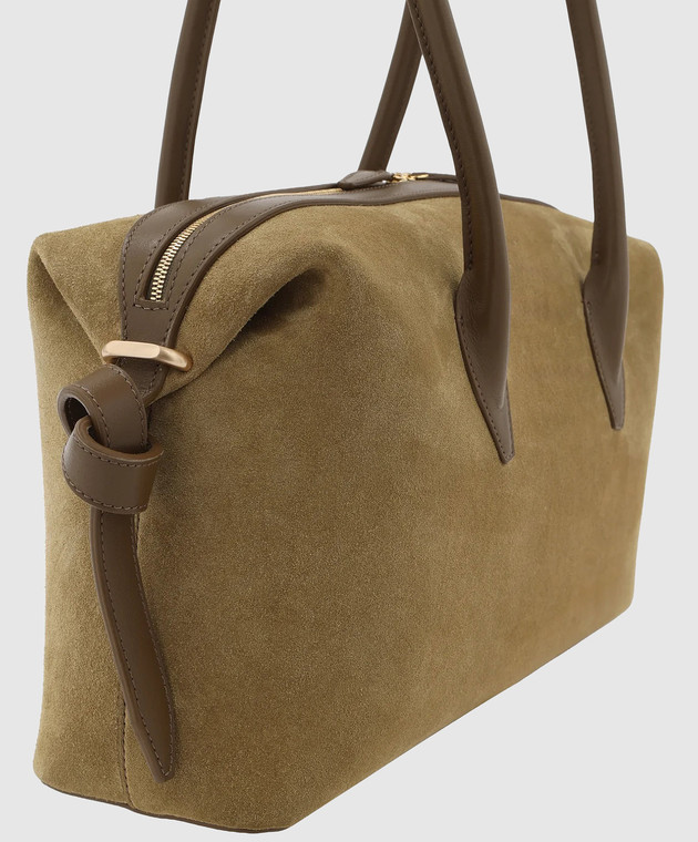 YUZEFI Коричнева замшева сумка Brioche BRIOCHEDUFFLESUEDE зображення 4