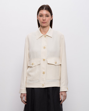 Brunello Cucinelli Бежева куртка з льоном MH126HM306