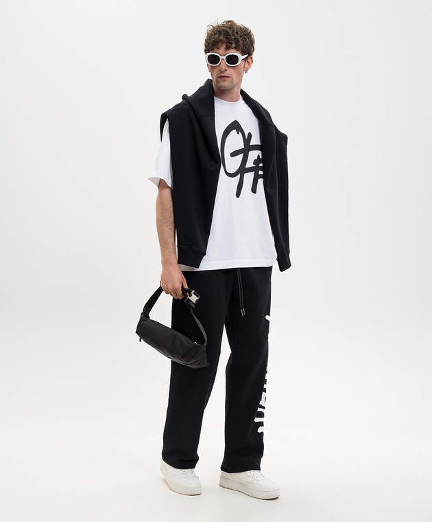 Off-White Белая футболка с принтом логотипа Spray 44MAA120S26J00L изображение 2