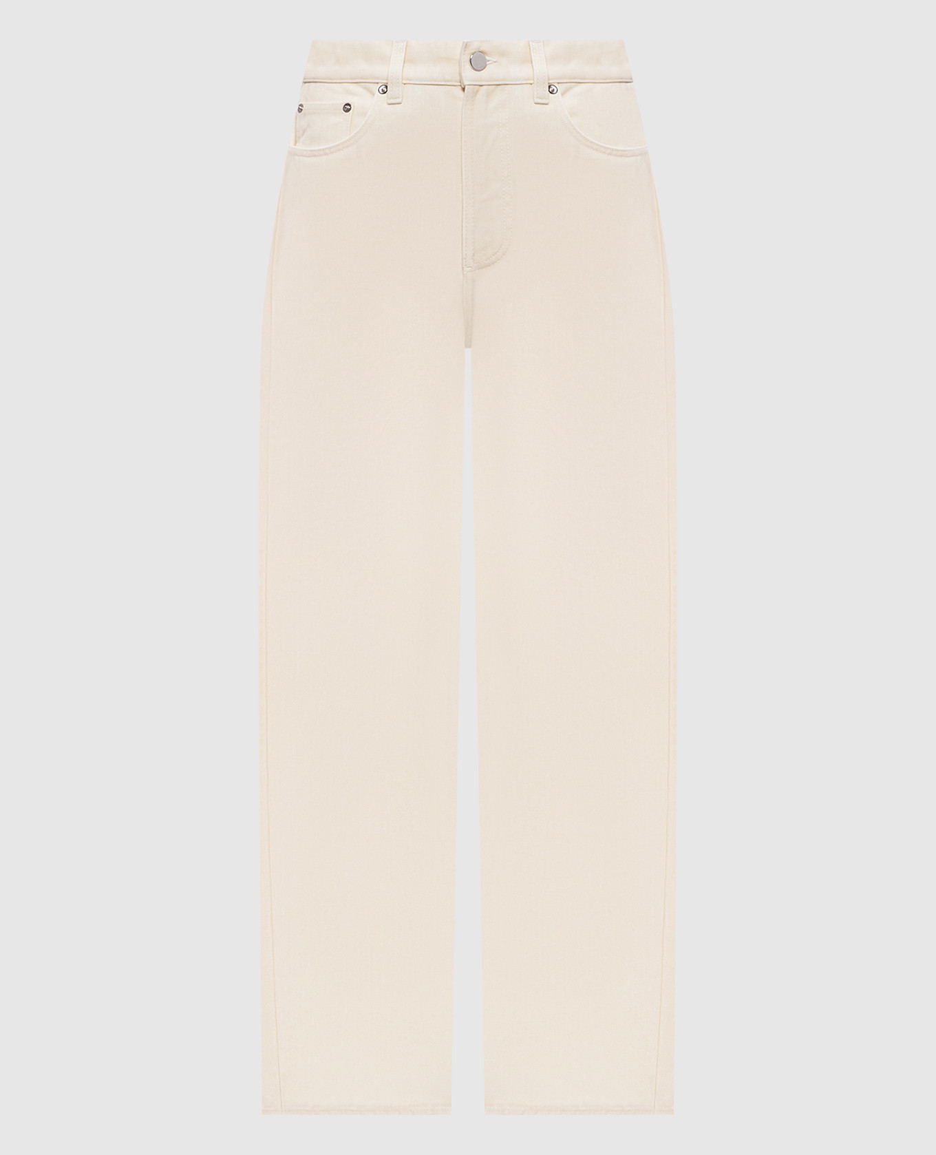 

Бежевые джинсы ASMAR с логотипом, Бежевый, Прямые джинсы