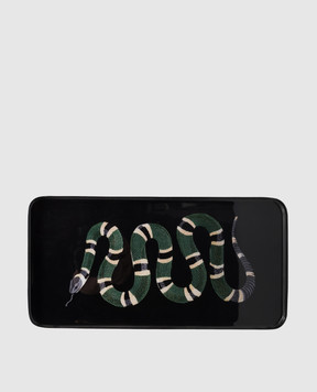 Les Ottomans Декоративна чорна таця Snake ITP10