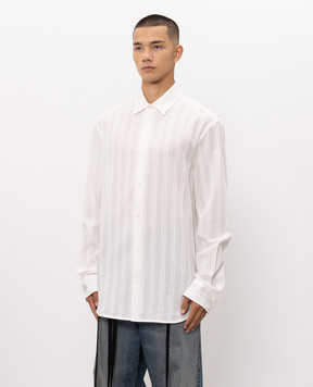 Ann Demeulemeester Біла сорочка Andre у візерунок B0010522FA752