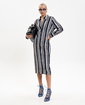 PROENZA SCHOULER Сукня-сорочка міді із шовку Amira в смужку R2613012BSP179S