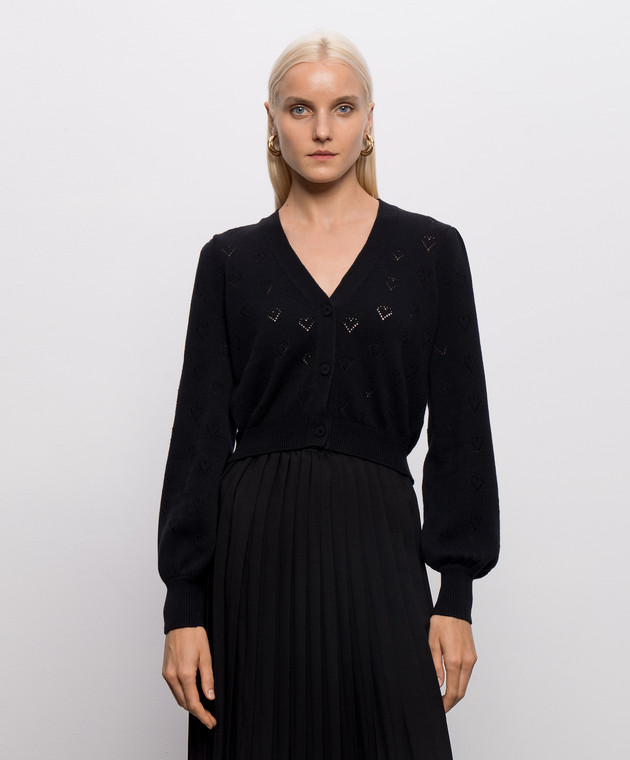 Twinset Черный кардиган с кашемиром 262TP3023 изображение 3