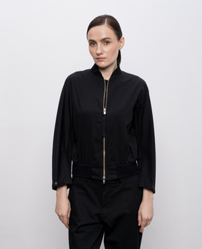 Y`S Yamamoto Чорний бомбер з укороченими рукавами YQY03026