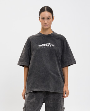 Off-White Сіра футболка Xerox Star з ефектом потертості 2AA134F25JER001