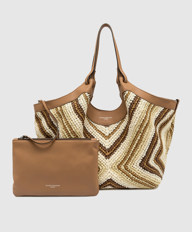 Gianni Chiarini Бежева сумка DUA BS12190DIAMIX зображення 5
