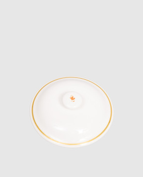 Geminiano Cozzi 1765 Біла порцелянова кришка для цукорниці Striche Arancio e Oro LGCMI67109053