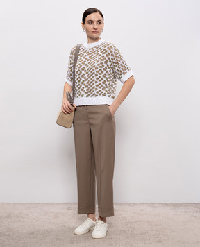 Peserico Топ в узор с люрексом A99039F039308A