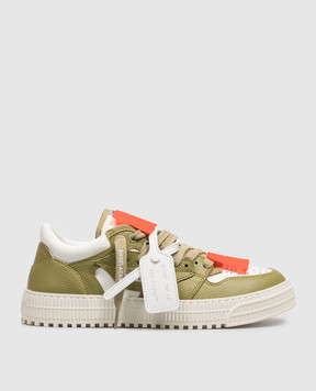 Off-White Комбіновані кросівки Court 3.0 кольору хакі OF05759310