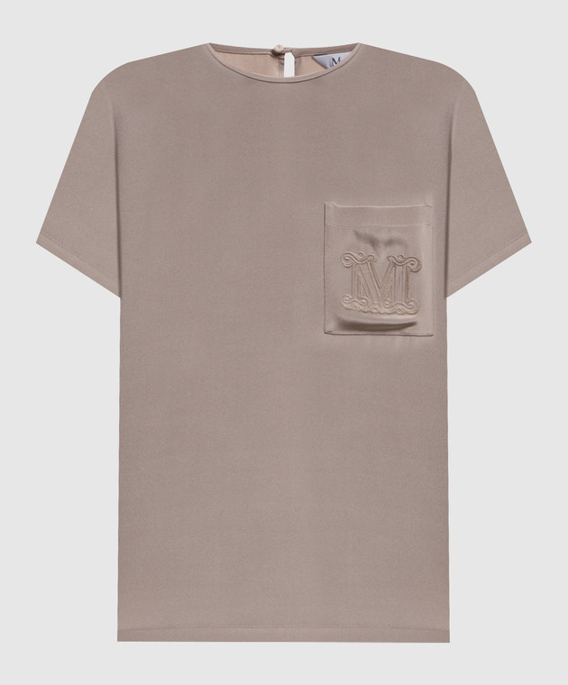 Max Mara Бежевая блуза PAGANO из шелка MXMPAGANO