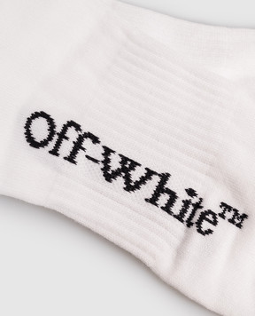 Off-White Білі гольфи з емблемою OWRA03KC99KNI001
