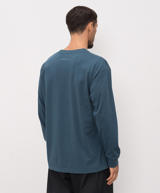 Maison Margiela MM6 Синій лонгслів з нашивкою SH0NH0028M20258 зображення 4