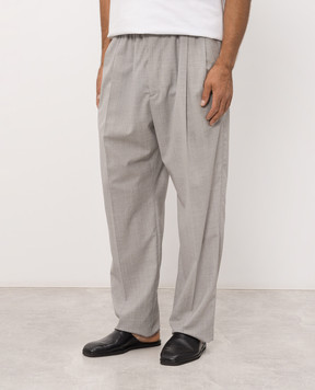 Bottega Veneta Серые брюки из шерсти 859298V6O60