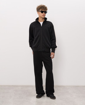 Maison Margiela MM6 Черные брюки с вышивкой логотипа SH0KA0077M25025