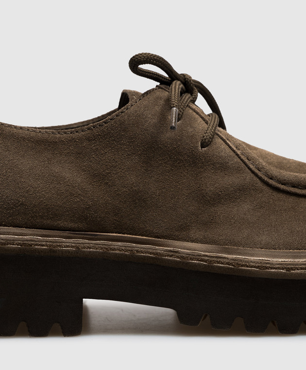 Officine Creative Коричневые замшевые дерби Blossom BLOSSOM001OLIVE изображение 5