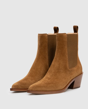 Gianvito Rossi Коричневі замшеві козаки WYLIE G7290145CUO