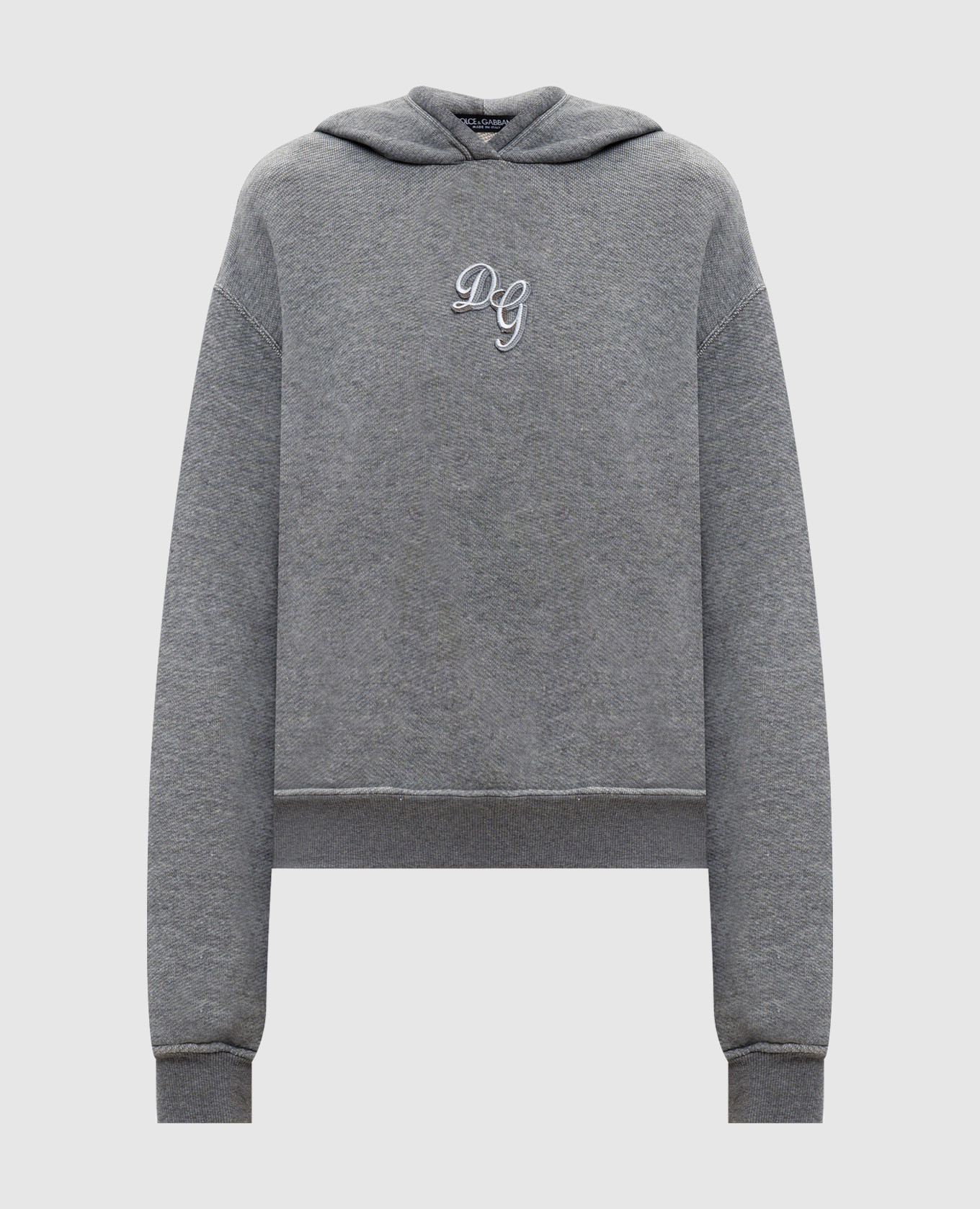 Серые худи с нашивкой монограммы