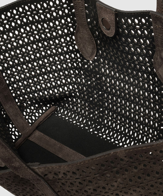 Gianni Chiarini Коричнева замшева сумка-тоут Mashup BS11837CMLSR зображення 4