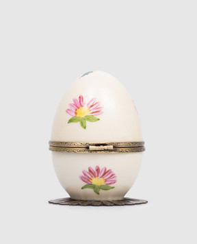 Fanex France Бежевое музыкальное фарфоровое яйцо Кролик OPLABEIGE