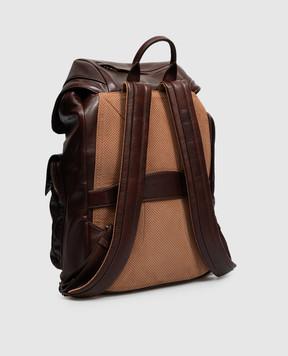 Brunello Cucinelli Коричневий шкіряний рюкзак MBCIBU325