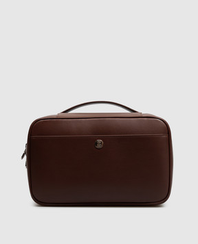 Brunello Cucinelli Коричневий шкіряний несесер MWZNBU441