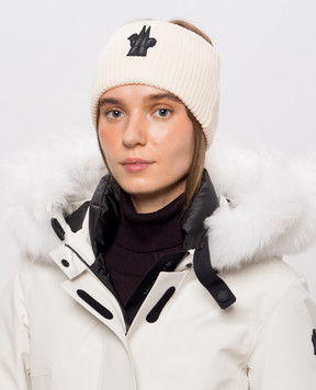 Moncler Grenoble Пов'язка з вовни кольору айворі L20983B00002M1131