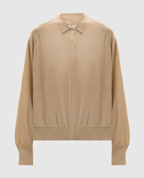 BOBOUTIC Бежевий кардиган з кашеміру, шовку та конопель 5007