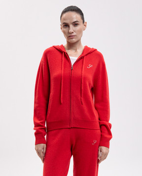 Sporty & Rich Красная спортивная куртка из кашемира и шерсти CA00282327RE50