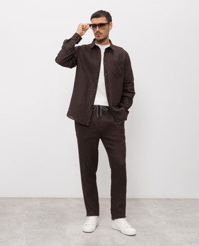 Cashmere&Whiskey Коричневі штани з льону 0255600638