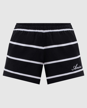 AMIRI Черные шорты в полоску AWBMSO1025