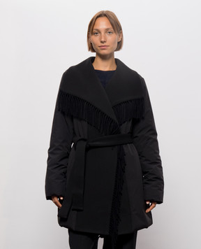 Twinset Чорна куртка з бахромою 262LI2CAA