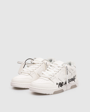 Off-White Белые кожаные кроссовки Out Of Office For Walking с логотипом OWIA259C99LEA019