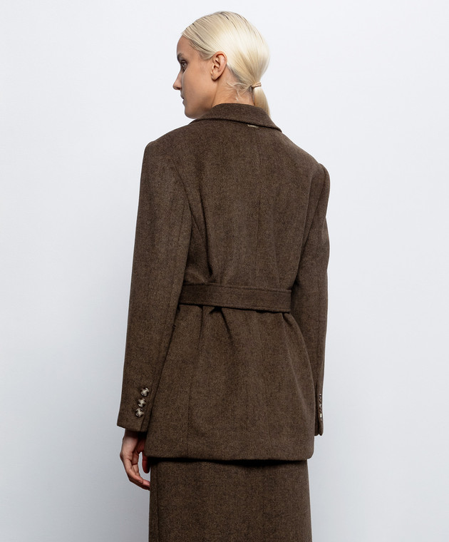 Twinset Коричневый жакет с шерстью 262LI2DCC изображение 4