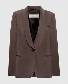 Peserico Коричневый жакет с льном A0121601926