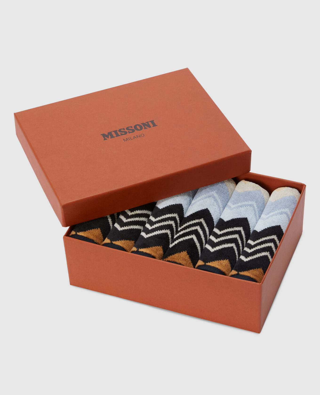 Набор махровых полотенец для лица Giacomo с узором 6 шт