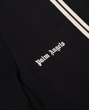 Palm Angels Дитячі чорні шорти з принтом логотипа PBCI007S26FLE001