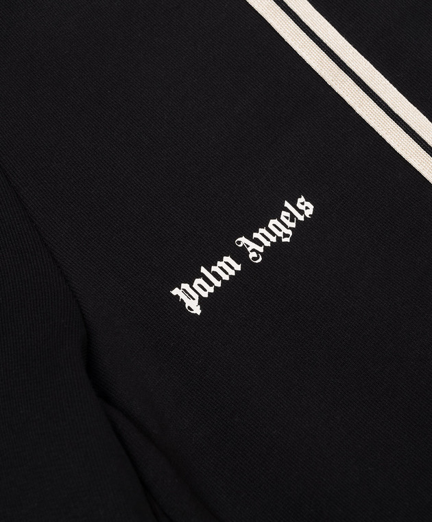 Palm Angels Дитячі чорні шорти з принтом логотипа PBCI007S26FLE001 зображення 3