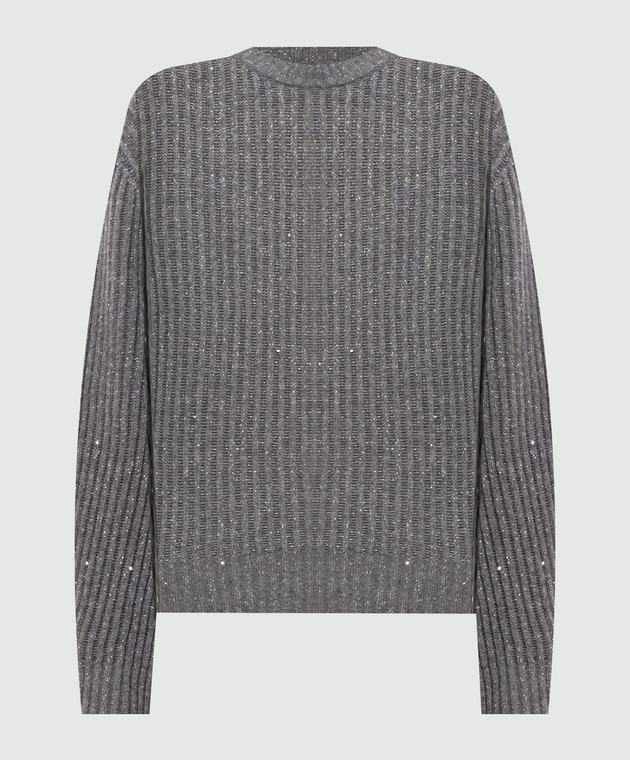 Brunello Cucinelli Сірий светр з кашеміру та вовни MBM753500