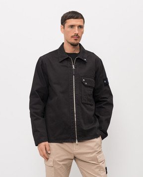 Stone Island Черная куртка джинсовая с патчем логотипа L1S141200002S0J24