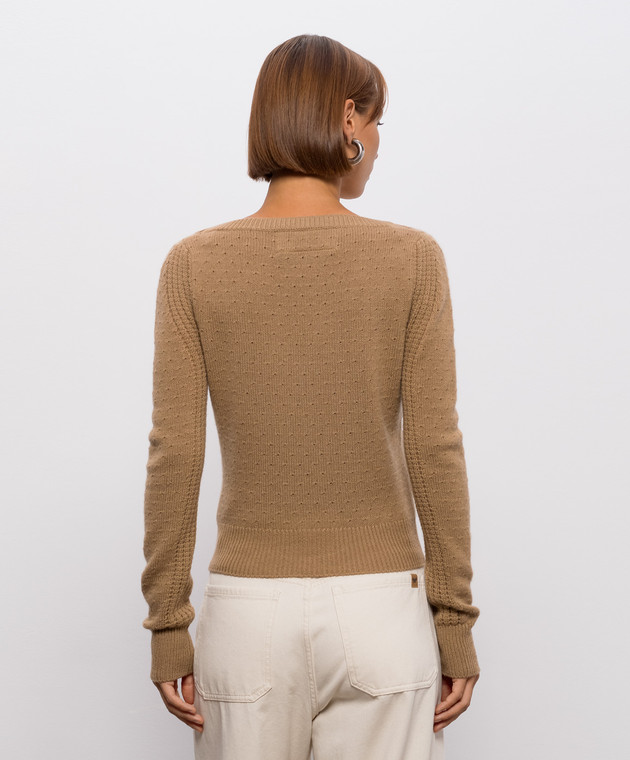 Ermanno Scervino Коричневый джемпер из кашемира D495M309JBV изображение 4