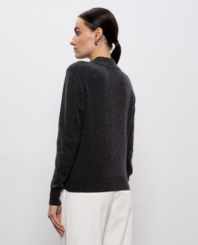 Peserico Серый кардиган из шерсти, шелка и кашемира S99380F129283D