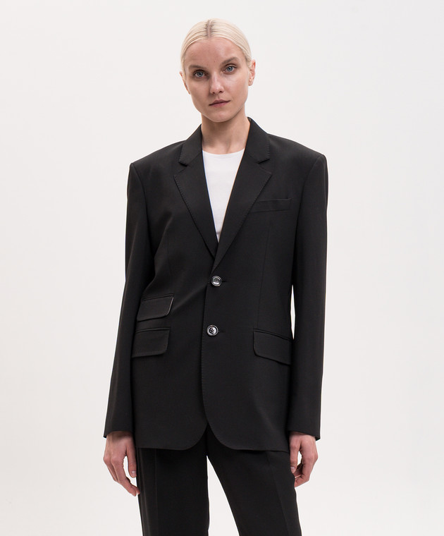 Ami Paris Черный жакет из шерсти FBV763WV0194 изображение 3