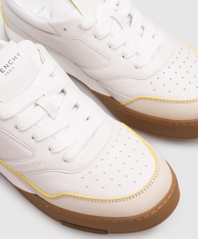 Givenchy Білі шкіряні кросівки з логотипом BH00B5H1XV зображення 5