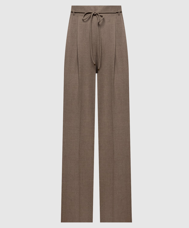 Max Mara Бежевые штаны ALIBI из кашемира MXMALIBI