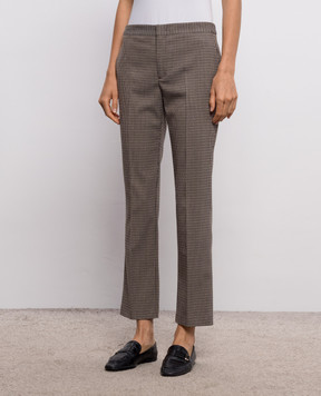 Twinset Коричневые брюки в узор 262TP2635